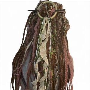 4/$15 Bohemian Hair Accessory Wedding Gold Ring Dreads Boho Braids Bun Twist